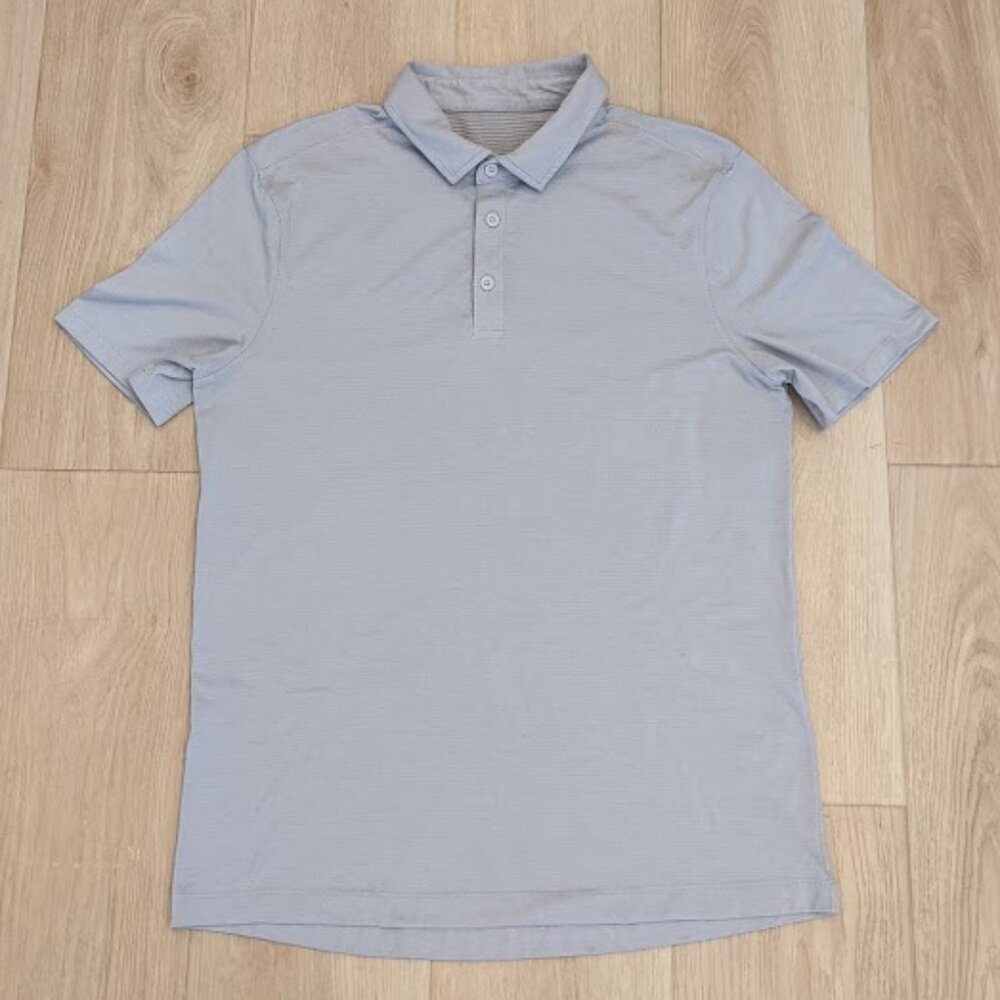 Lululemon Shirt Men's Sz S Short Sleeve Golf Polo Active Performance Gray